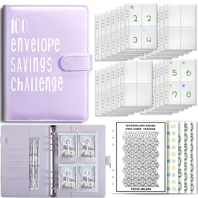 100 Envelope Savings Binder Challenge