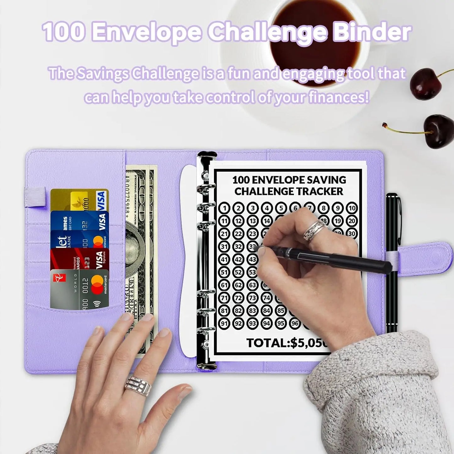 100 Envelope Savings Binder Challenge